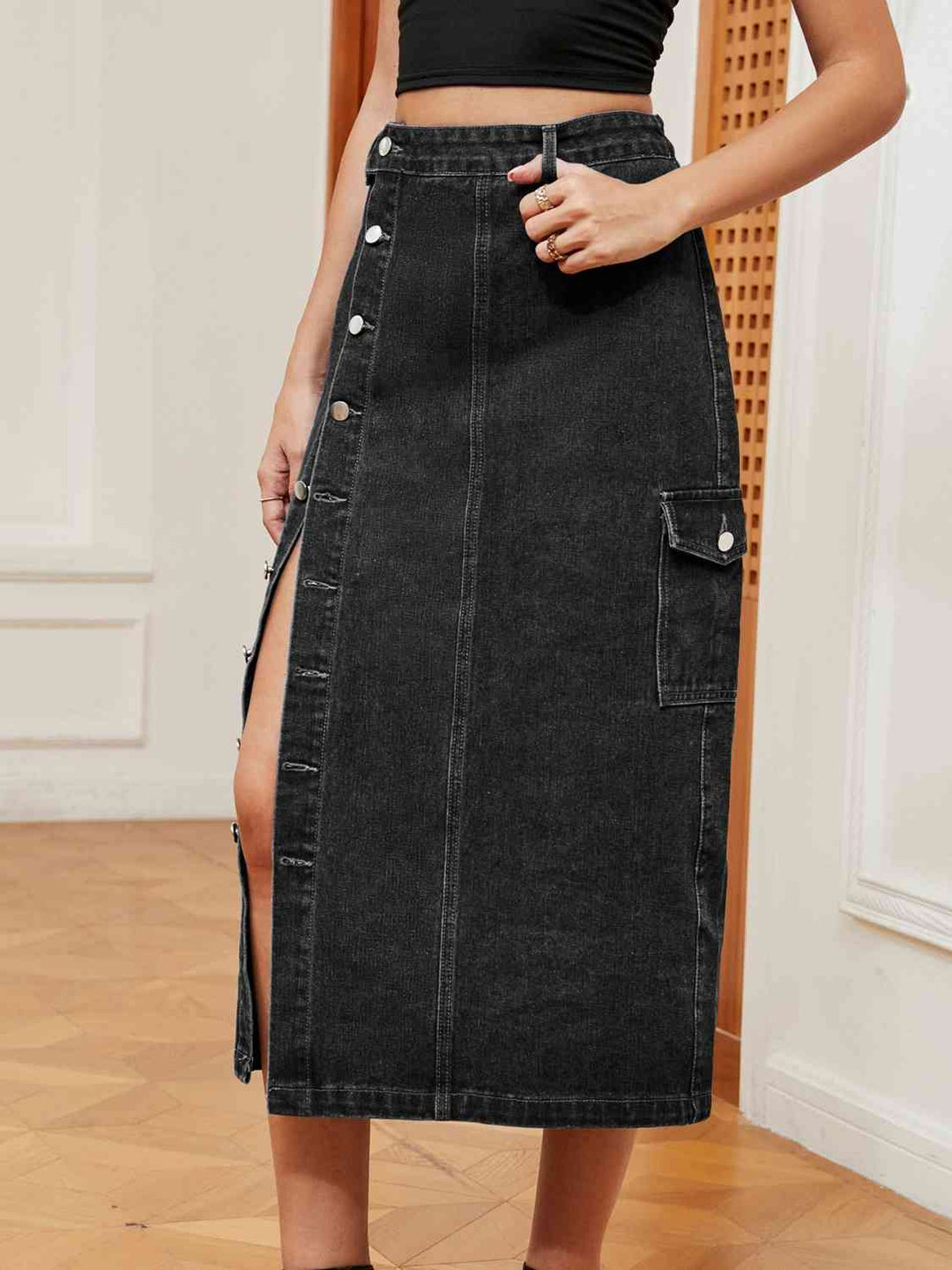 Stilla | Nederdel Denim Med Fyld