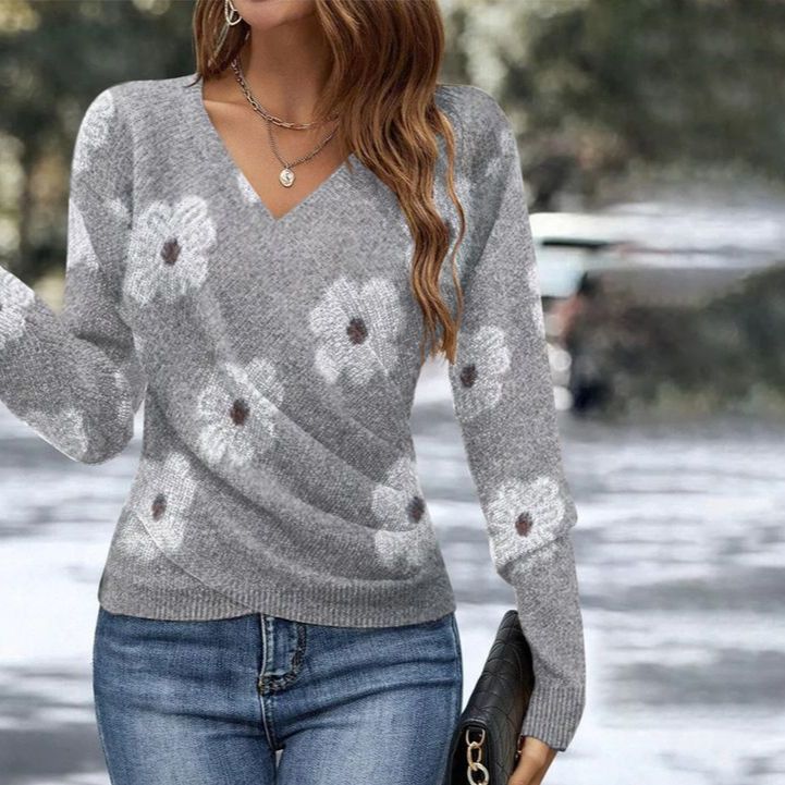 Stilla | Pullover Med V-hals Ensfarvet