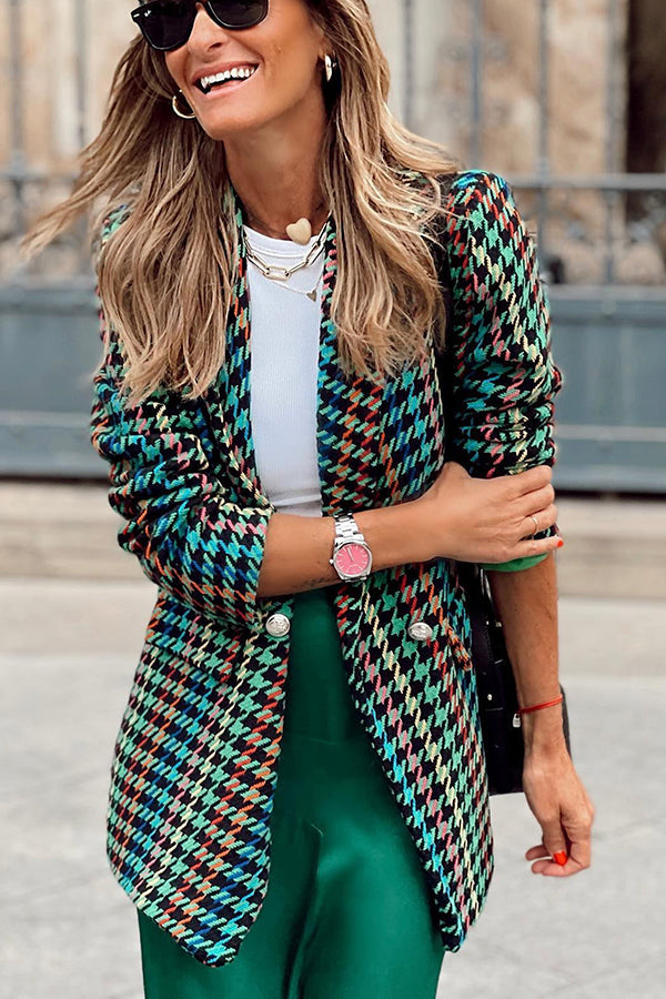 Stilla | Fall in the City Houndstooth Blazer