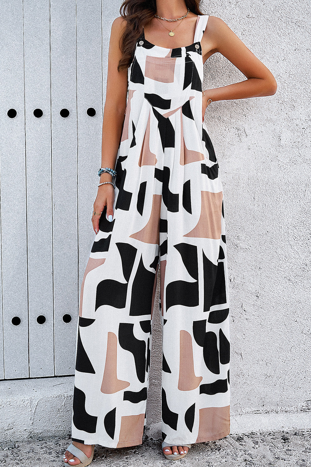 Stilla | Bred Skulderstrop Jumpsuit Med Lommer