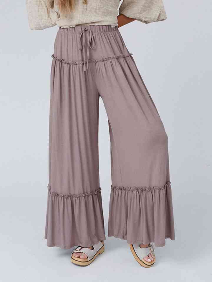 Stilla | Leg Ruffle Trim Bukser