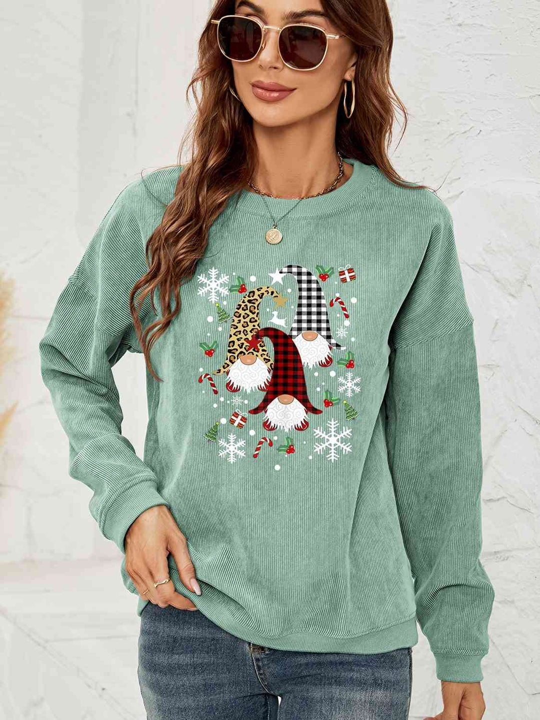 Stilla | Gnome Graphic Drop Shoulder Sweatshirt