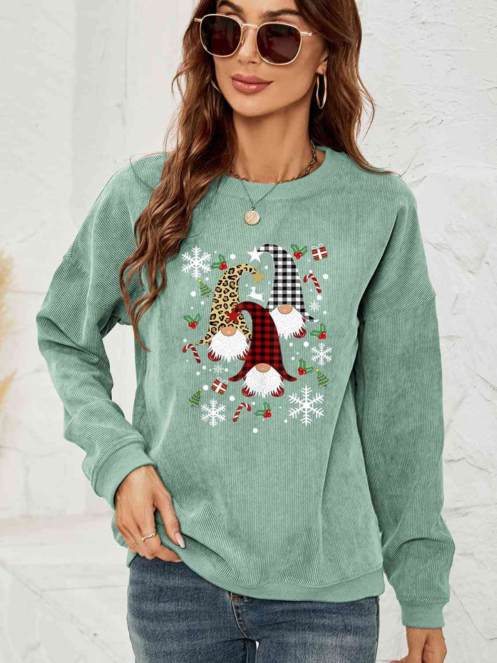 Stilla | Gnome Graphic Drop Shoulder Sweatshirt