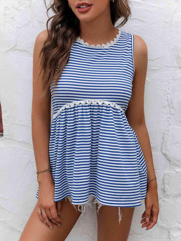 Stilla | Blondekant Rund Hals Tanktop