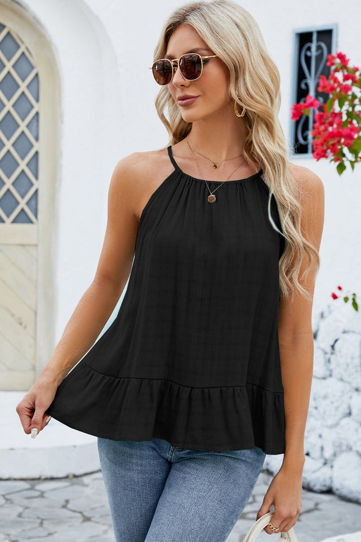 Stilla | Ruffled Rund Hals Cami