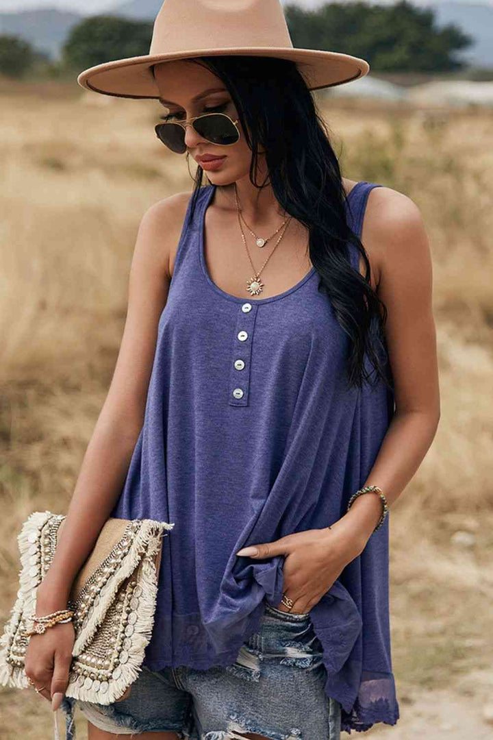 Stilla | Trim Knap Detalje Tank Top