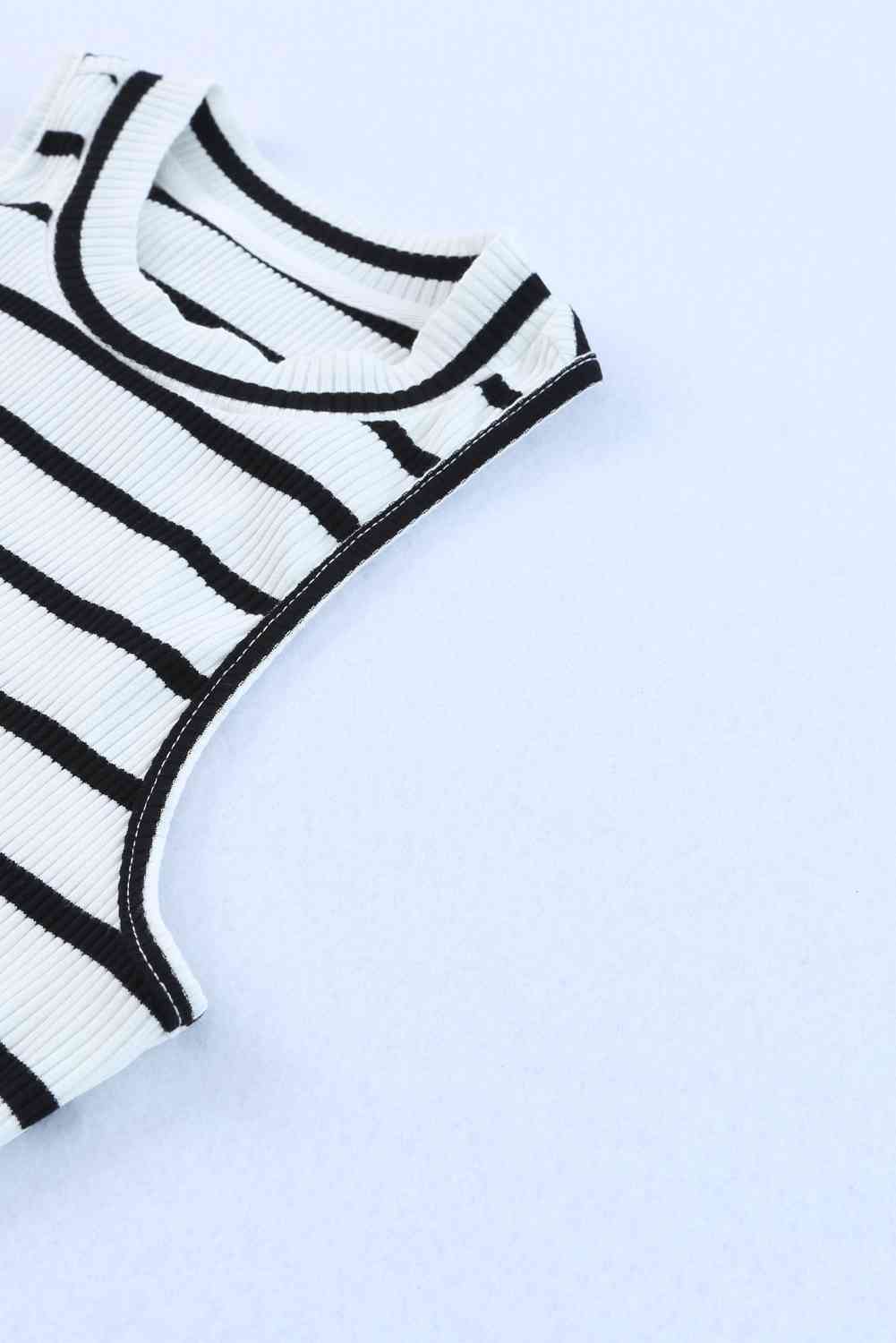 Stilla | Ribbet Rund Hals Tank