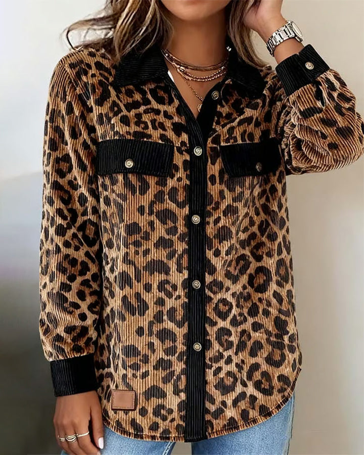Stilla | Revers Leopardprint Kord