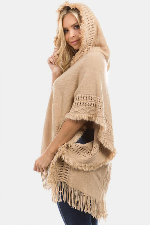 Stilla | Hæklede Knap Hooded Poncho