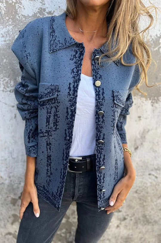Stilla | Revers Metal Spænde Casual Loose Jakke