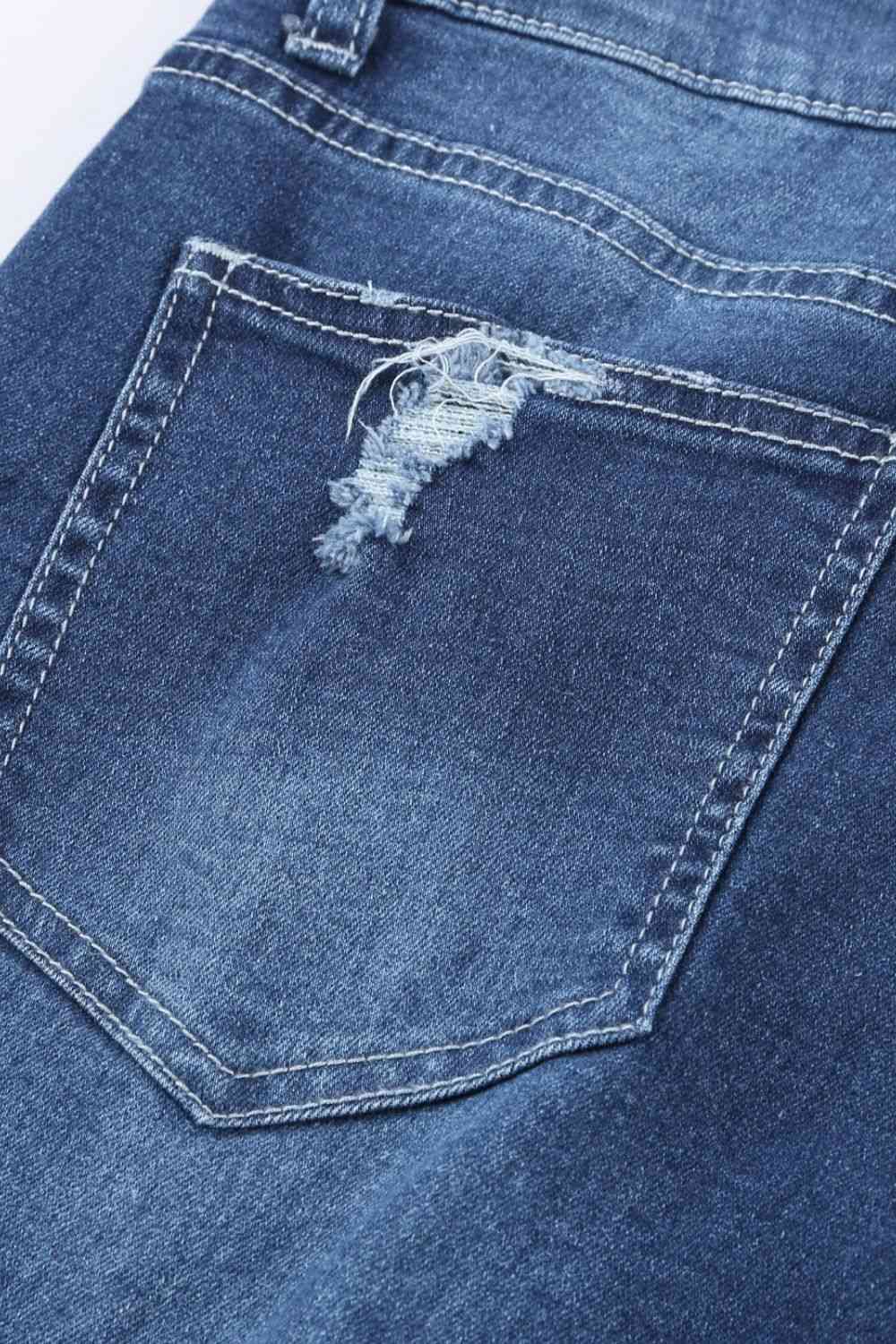 Stilla | Høj Talje Distressed Hem Detail Jeans