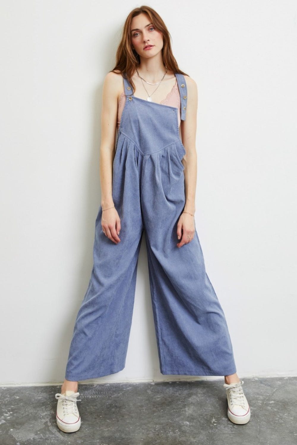 Stilla | Full Size Wide Leg Overalls Med Lommer