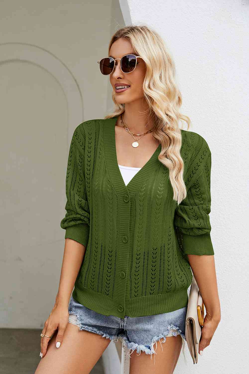 Stilla | Knapfront V-hals Cardigan