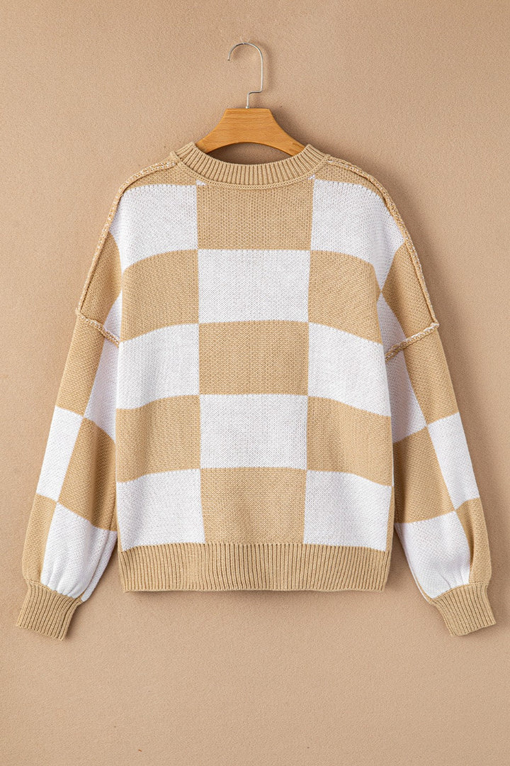 Stilla | Exposed seam droppet skulder sweater