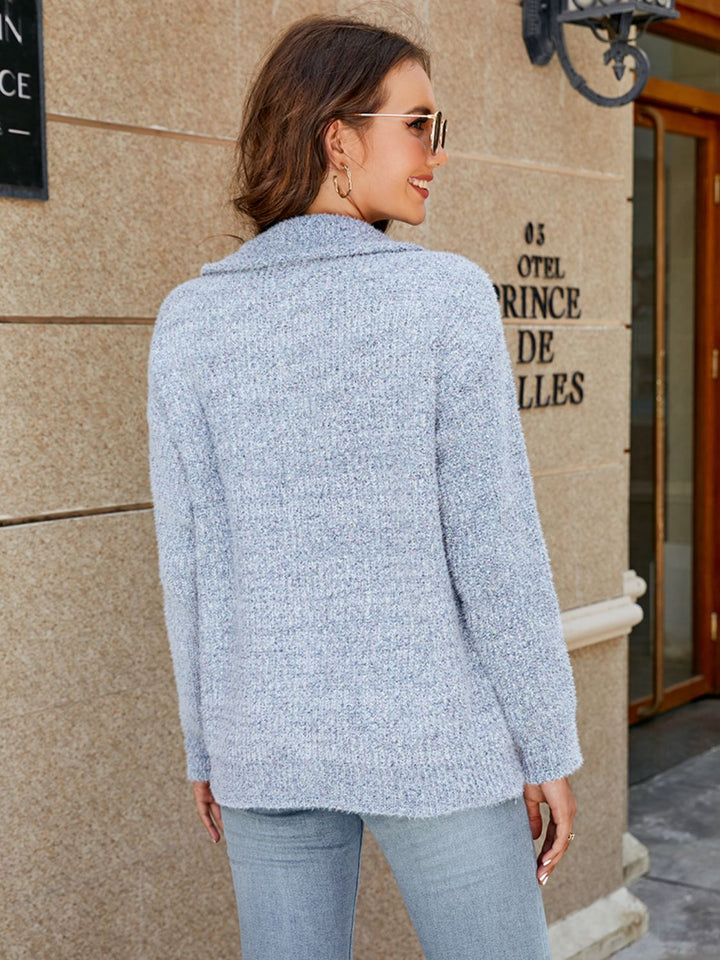 Stilla | Opkravet cardigan med lommer