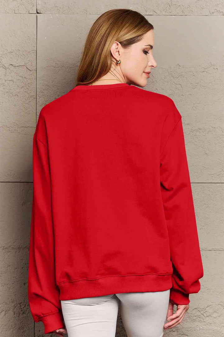 Stilla | Love Full Size Merry and Bright Graphic Sweatshirt