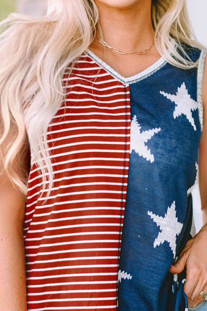 Stilla | Stribet V-hals Tank