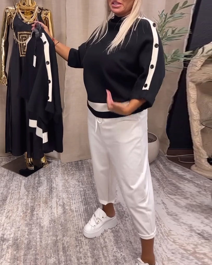 Stilla | Pullover med farveblokdesign