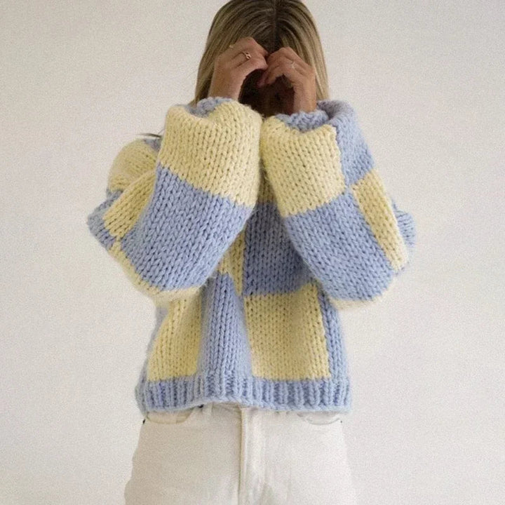 Stilla | Cozy Plaid Kort Sweater