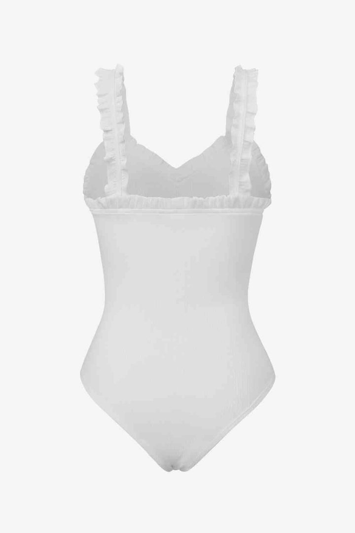 Stilla | Ruffle Trim Ærmeløs Bodysuit