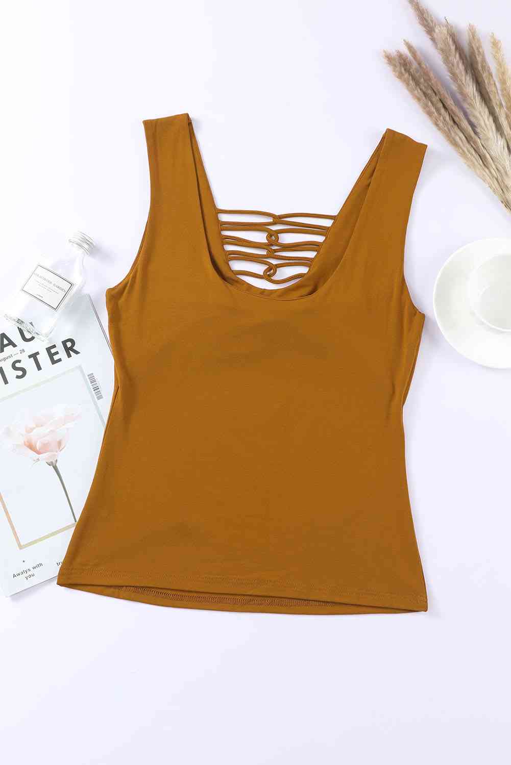 Stilla | Stropdetalje Scoop Neck Tank Top