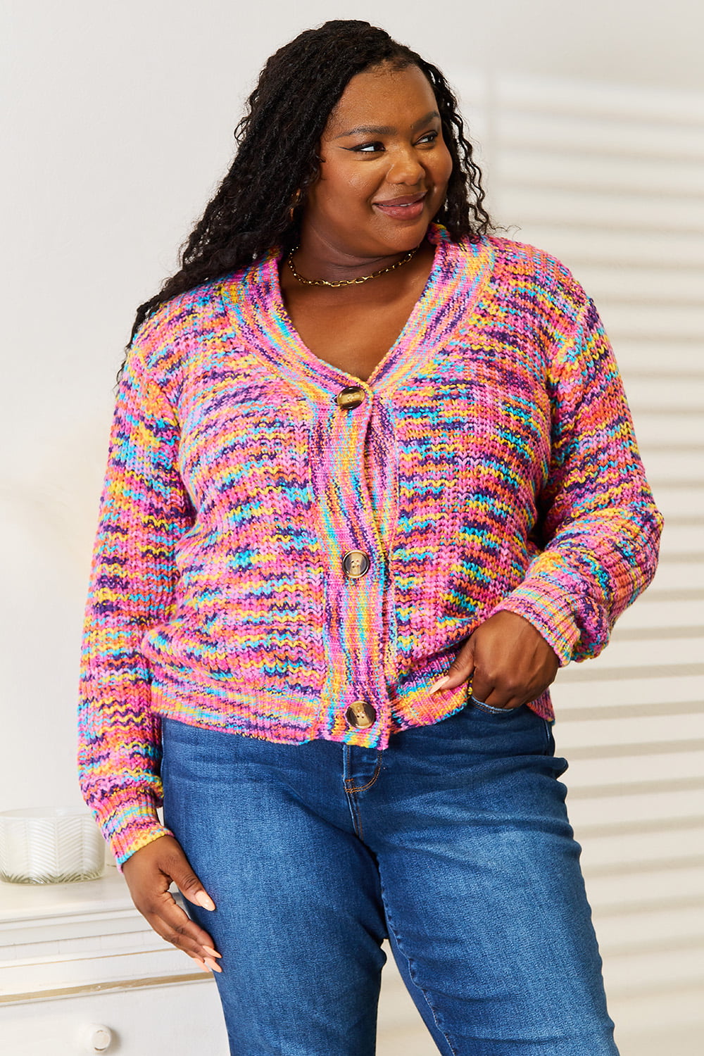 Stilla | Wings Woven Right V-Hals Langærmet Cardigan