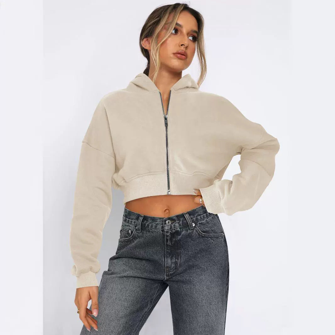 Stilla | Fleece-Hoodie med Lynlås