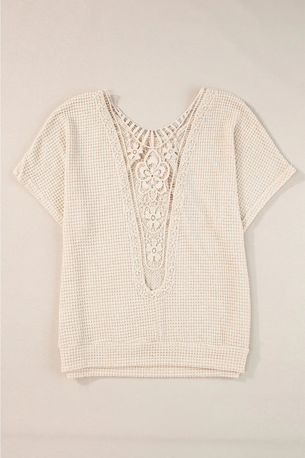 Stilla | Plus Size Struktureret Blonde Rund Hals Kort Ærmet T-Shirt
