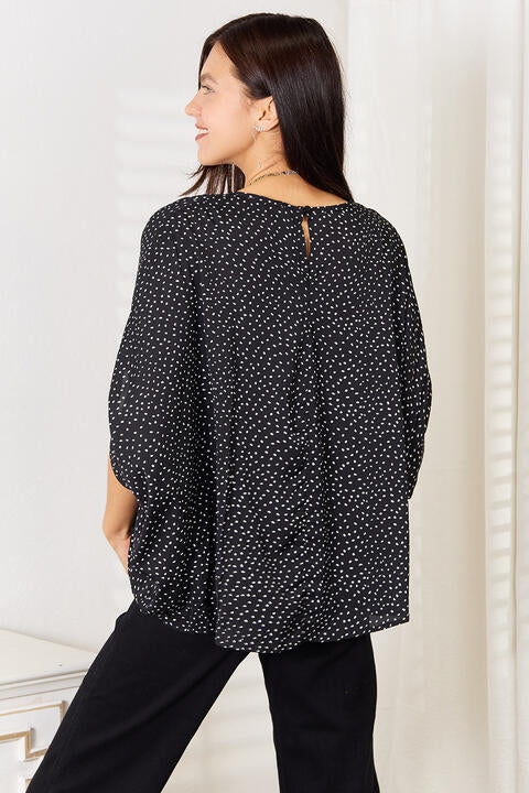 Stilla | Take Printed Flare Sleeve Surplice Romper
