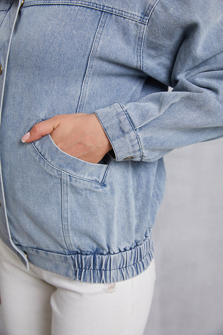 Stilla | Down Collared Neck Denim Jacket