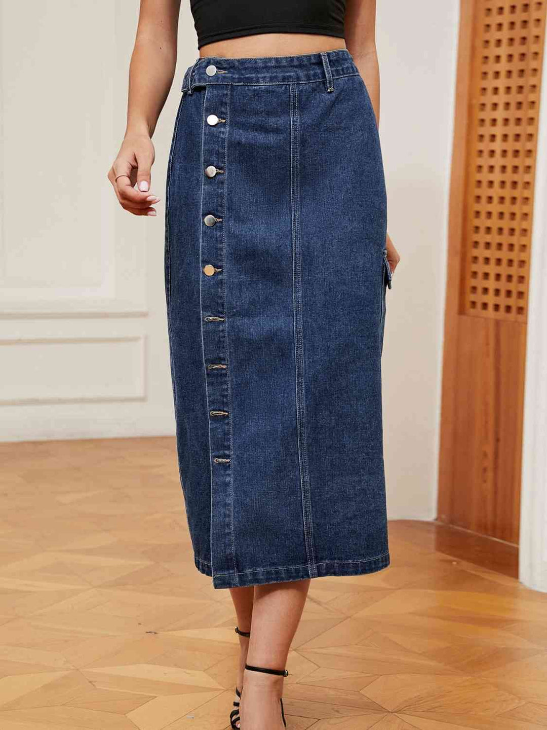 Stilla | Nederdel Denim Med Fyld