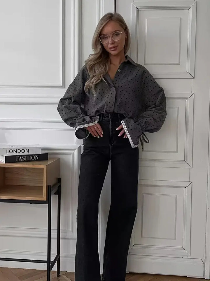 Stilla | Elegant bomulds skjortekjole