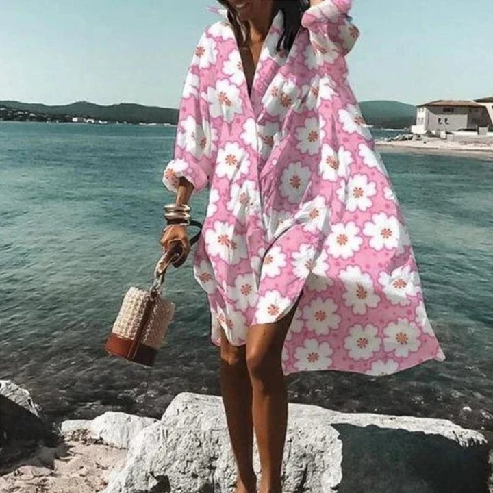 Stilla | Casual Skjorte Kjole Midi