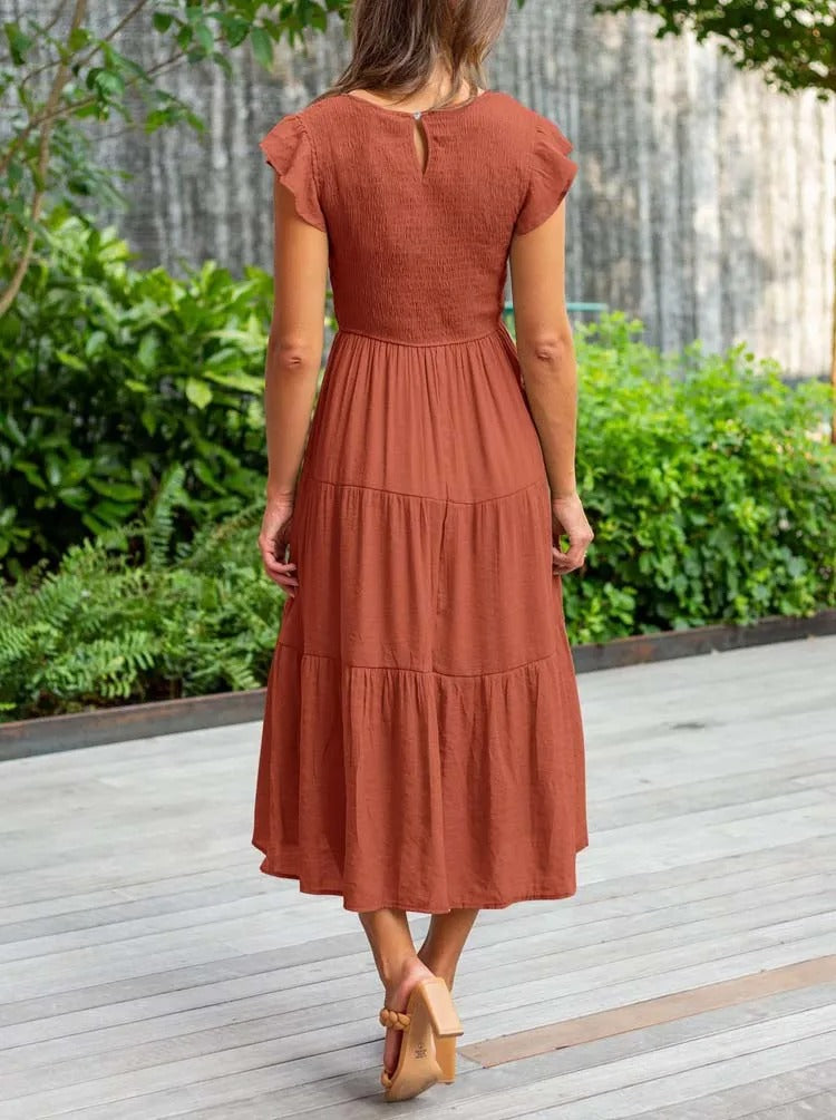 Stilla | Elegante Kjole Med Mave Dækning