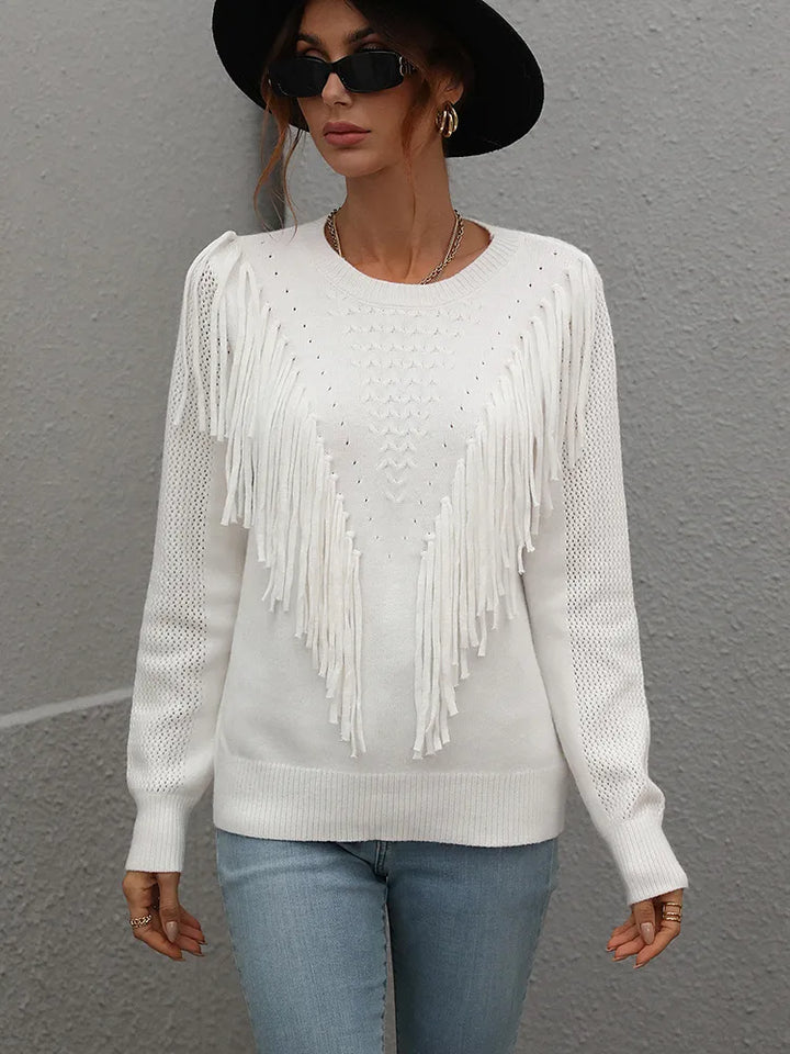Stilla | Elegant frynse sweater