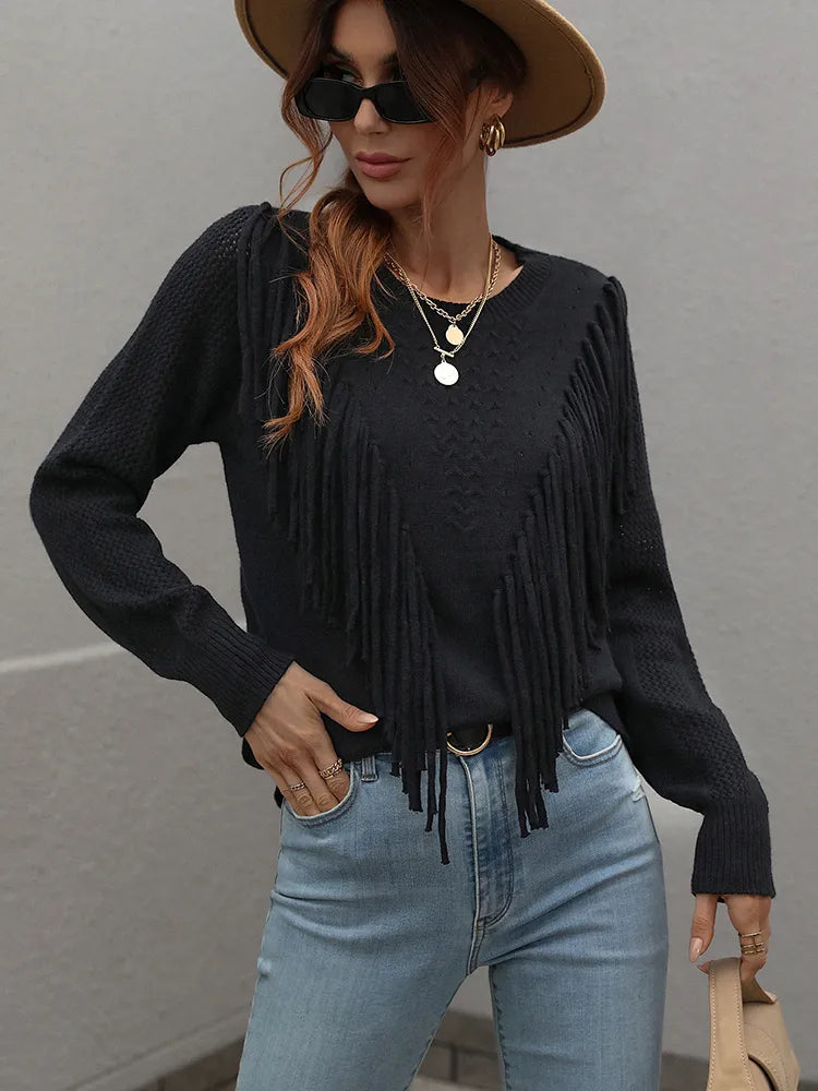 Stilla | Elegant frynse sweater
