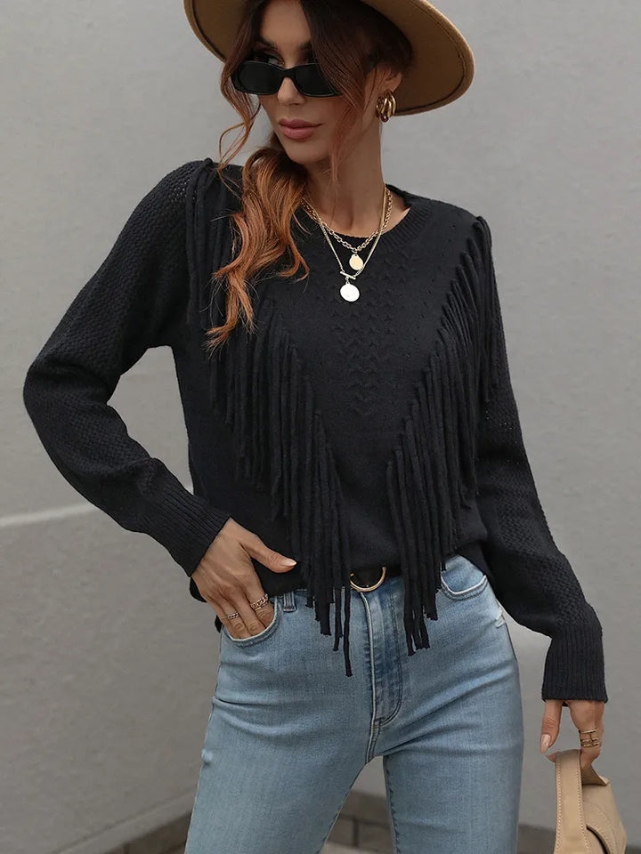 Stilla | Elegant frynse sweater