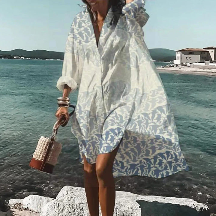 Stilla | Casual Skjorte Kjole Lang