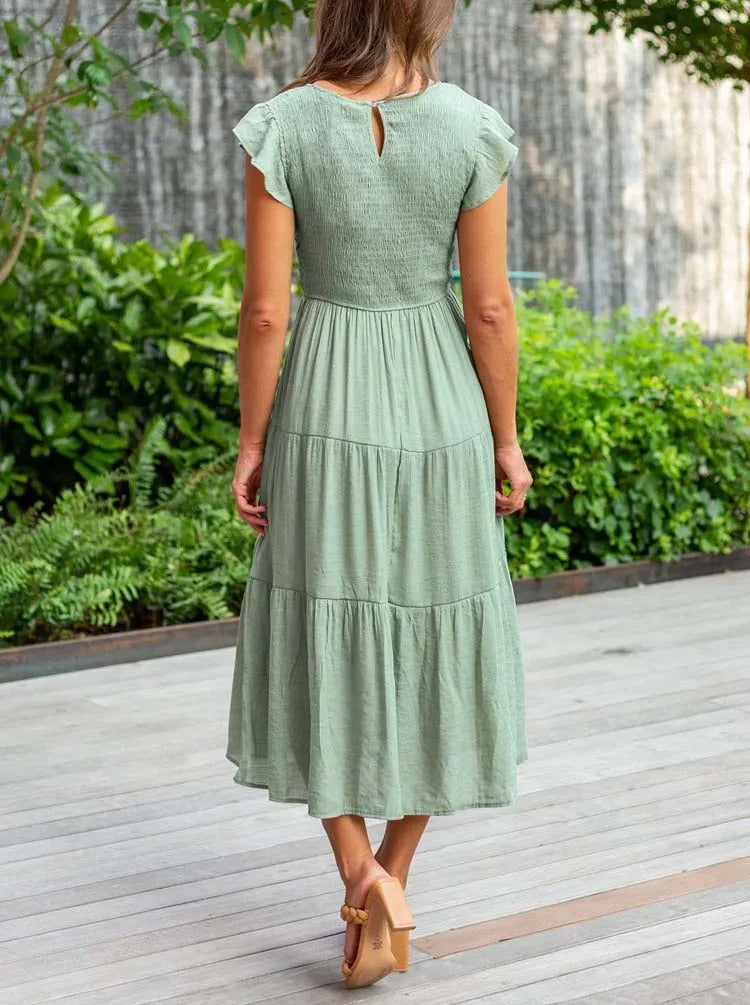 Stilla | Elegante Kjole Med Mave Dækning
