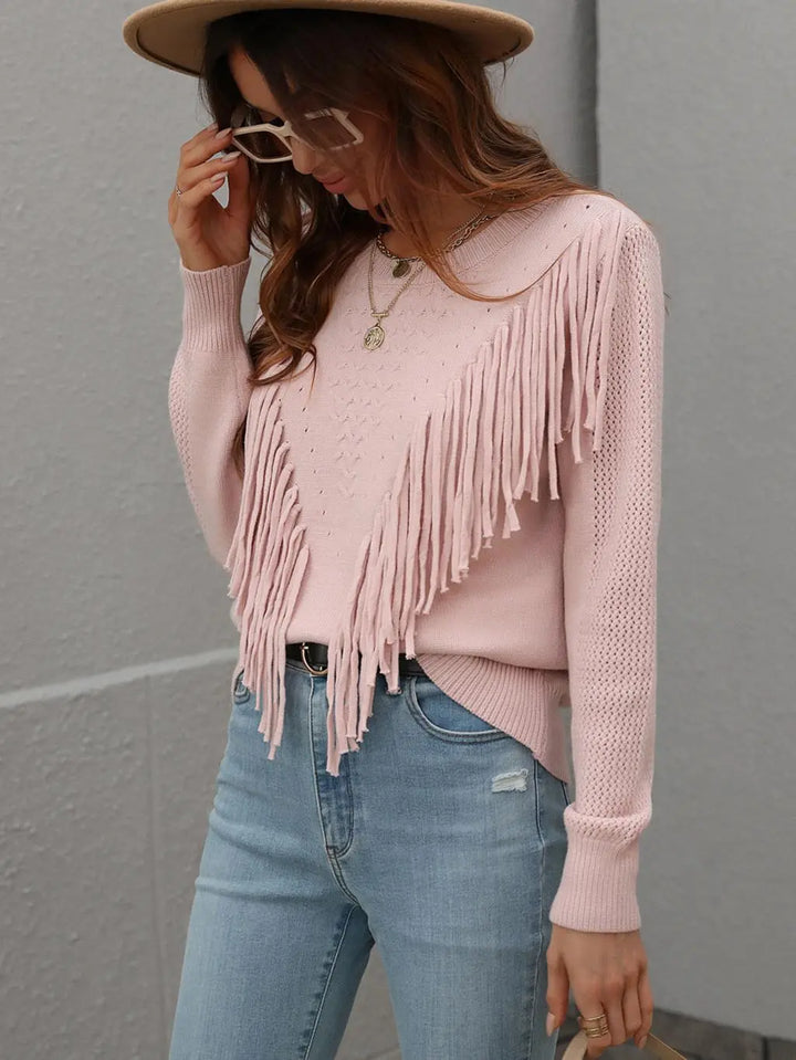 Stilla | Elegant frynse sweater