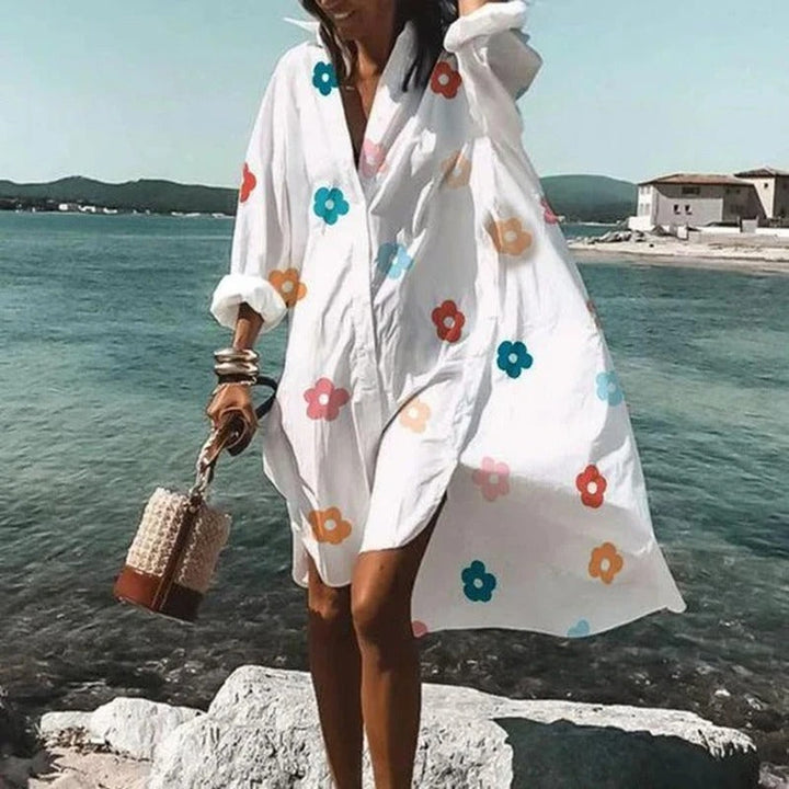 Stilla | Casual Skjorte Kjole Midi