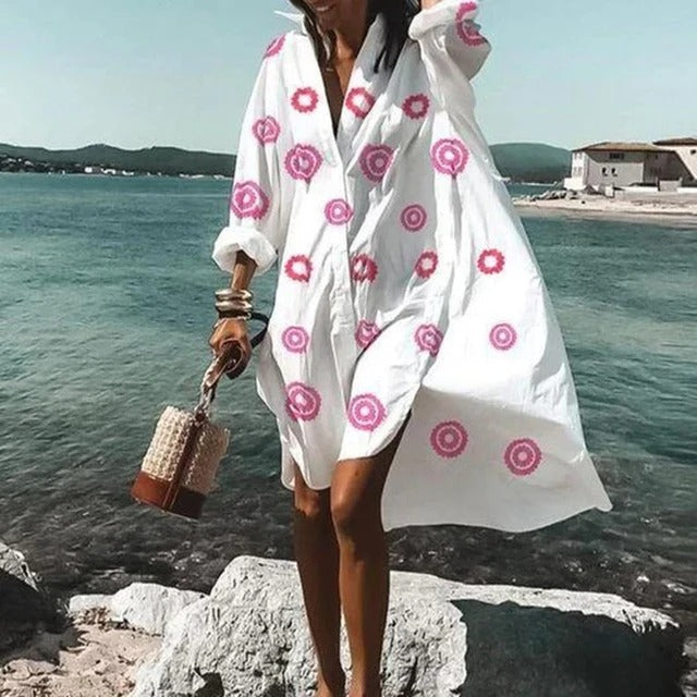 Stilla | Casual Skjorte Kjole Midi