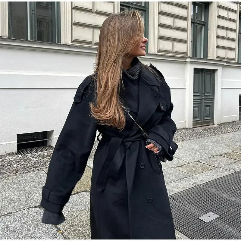 Stilla | Dame Dobbelt-Knap Trenchcoat