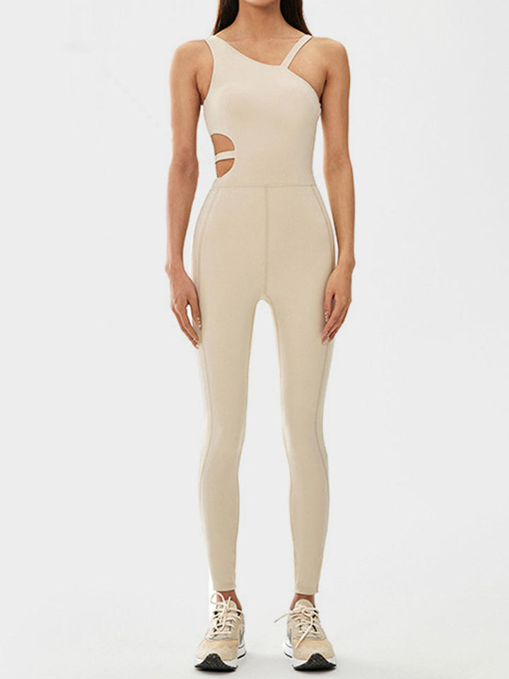 Stilla | Asymmetrisk Hals Aktiv Jumpsuit