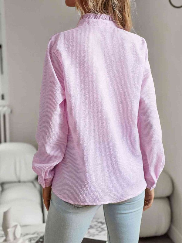 Stilla | Ruffle Trim Skjorte