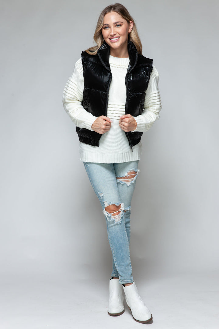 Stilla | Snob Steppet Vest med Blødt Pelsfor