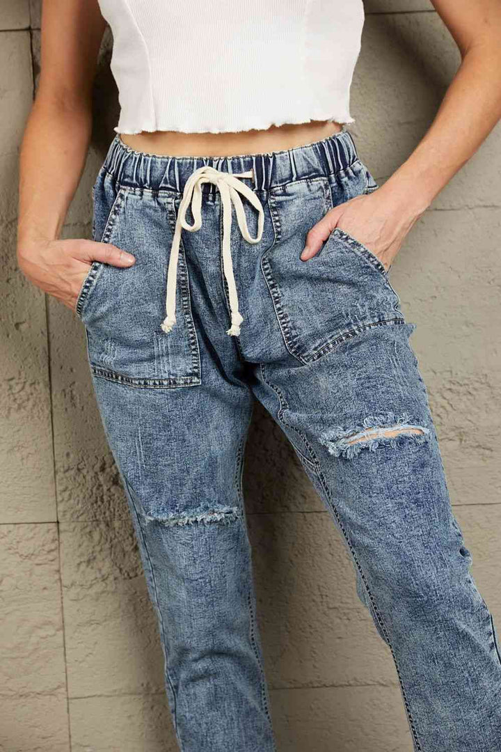 Stilla | Snoretræk Denim Joggers