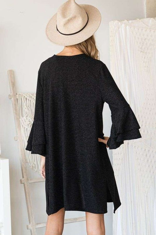 Stilla | Glimmer Kimono Strikjakke Med Klokkeærmer