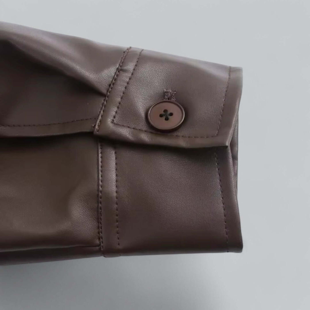 Stilla | Dame Vintage Stil Kunstlæderjakke
