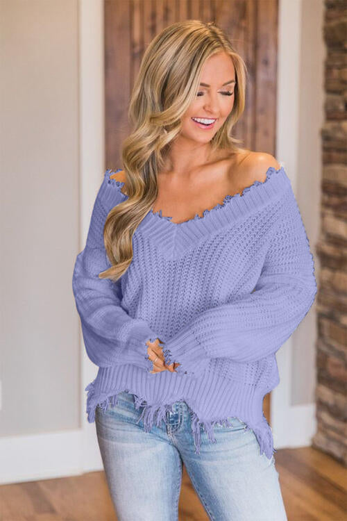 Stilla | Hem Dropped Shoulder Sweater